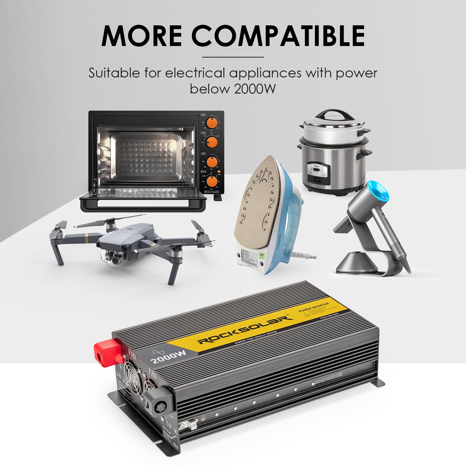 electronics powered through power inverter 2000w 