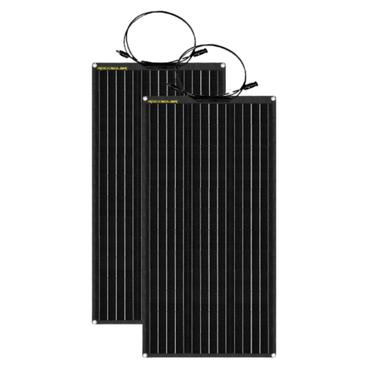 ROCKSOLAR 200W 2X100W 12V Flexible Monocrystalline Solar Panels