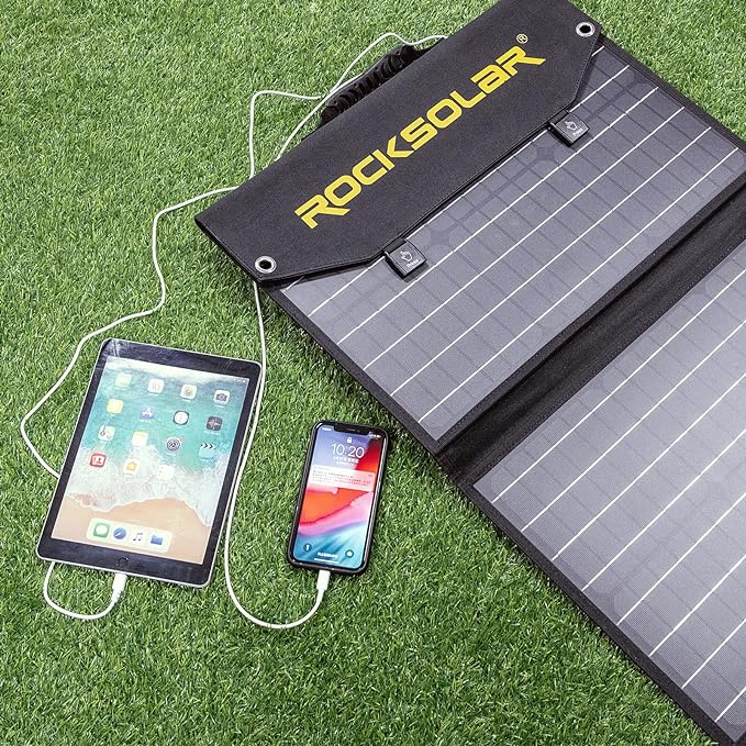 ROCKSOLAR 60W 12V Foldable Solar Panel