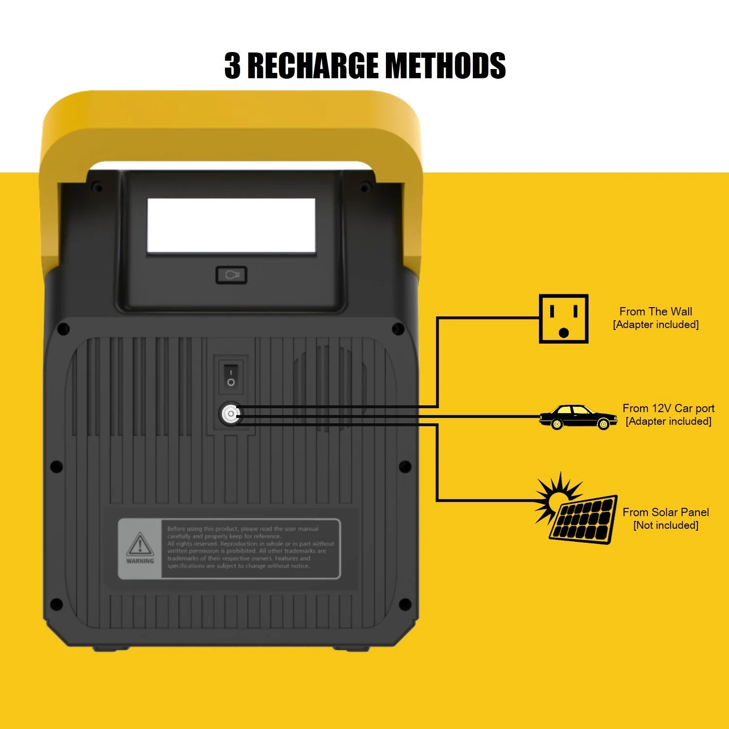 recharging method in rocksolar adventure portable power