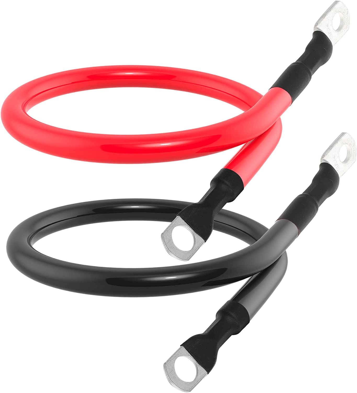 Rocksolar 8-inch 6AWG Battery Interconnect Cable Set