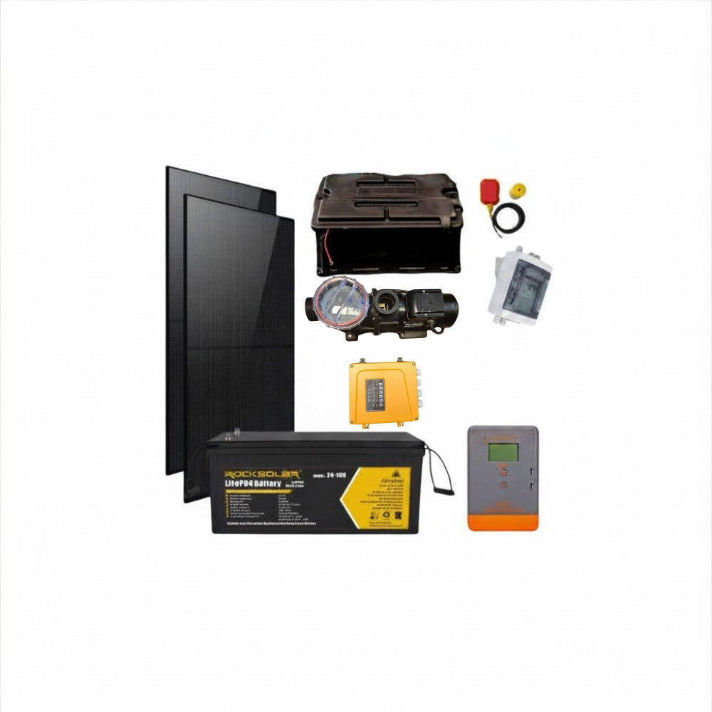 Solar DC Water Transfer Pump System + Battery Kits