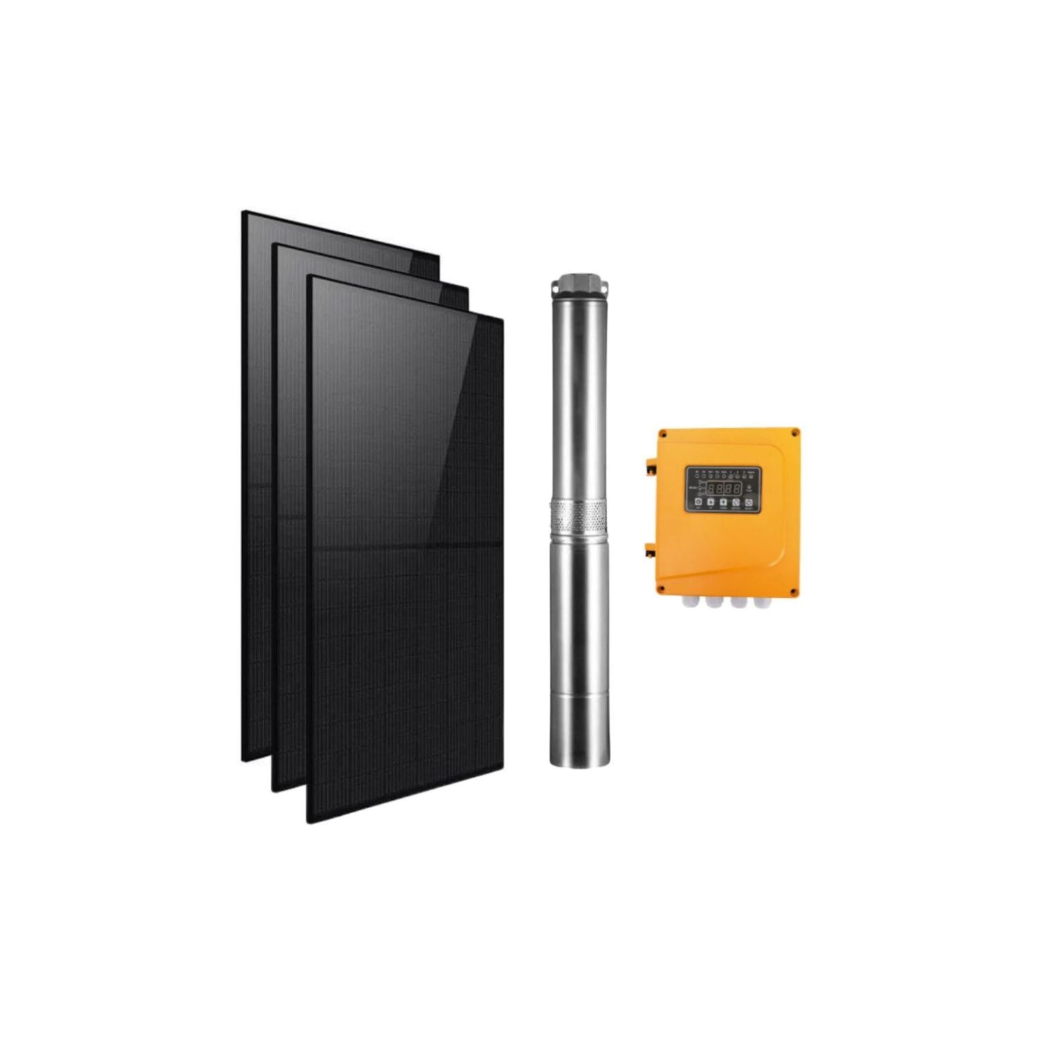 Kit pompe submersible hybride solaire AC/DC Rocksolar 1,34 CV