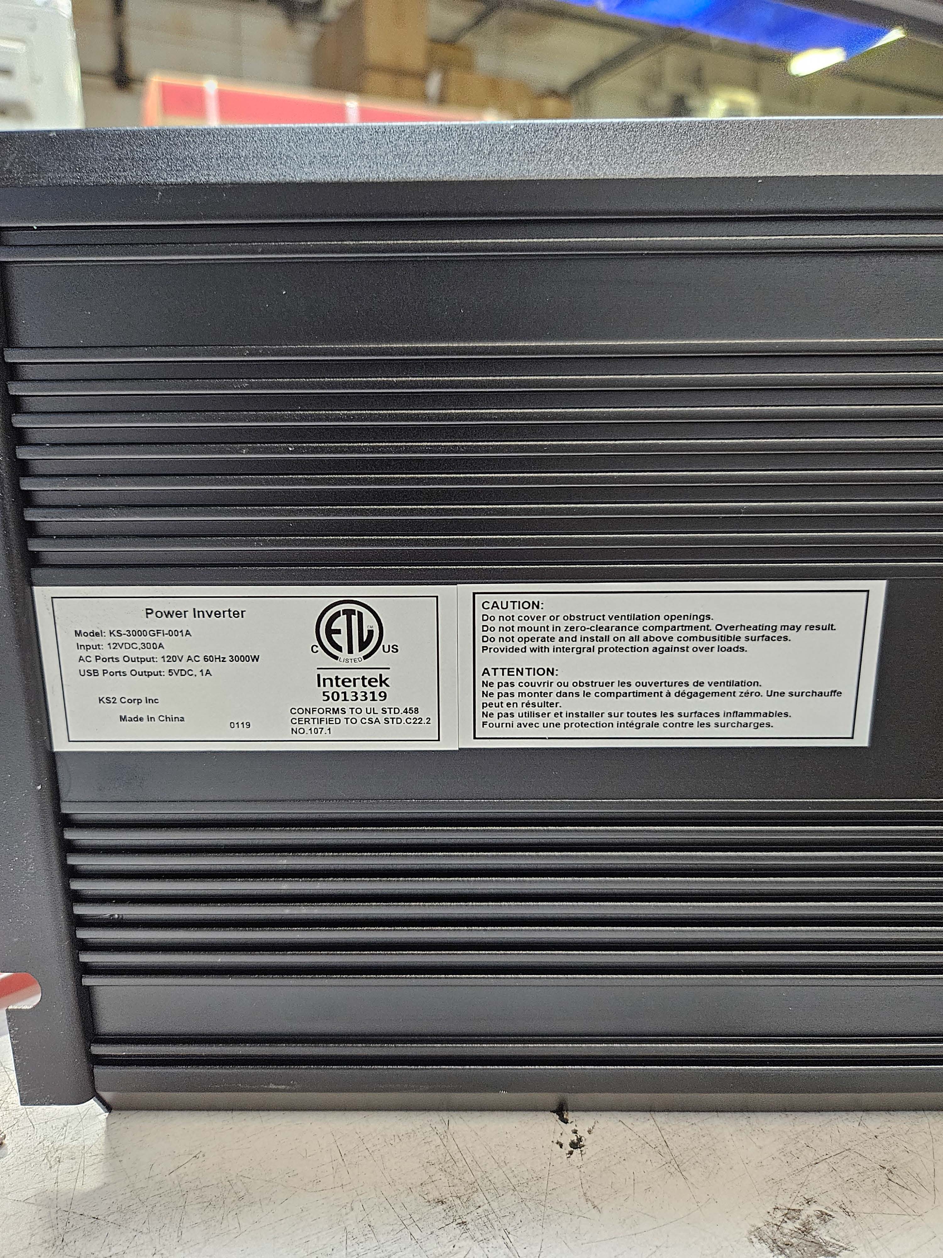 ROCKSOLAR 12V 3000W Pure Sine Wave Power Inverter