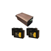 Pack de batteries Rocksolar pour camping-car – 4 batteries 12 V 100 Ah + onduleur 12 V 3 000 W à onde sinusoïdale pure offert
