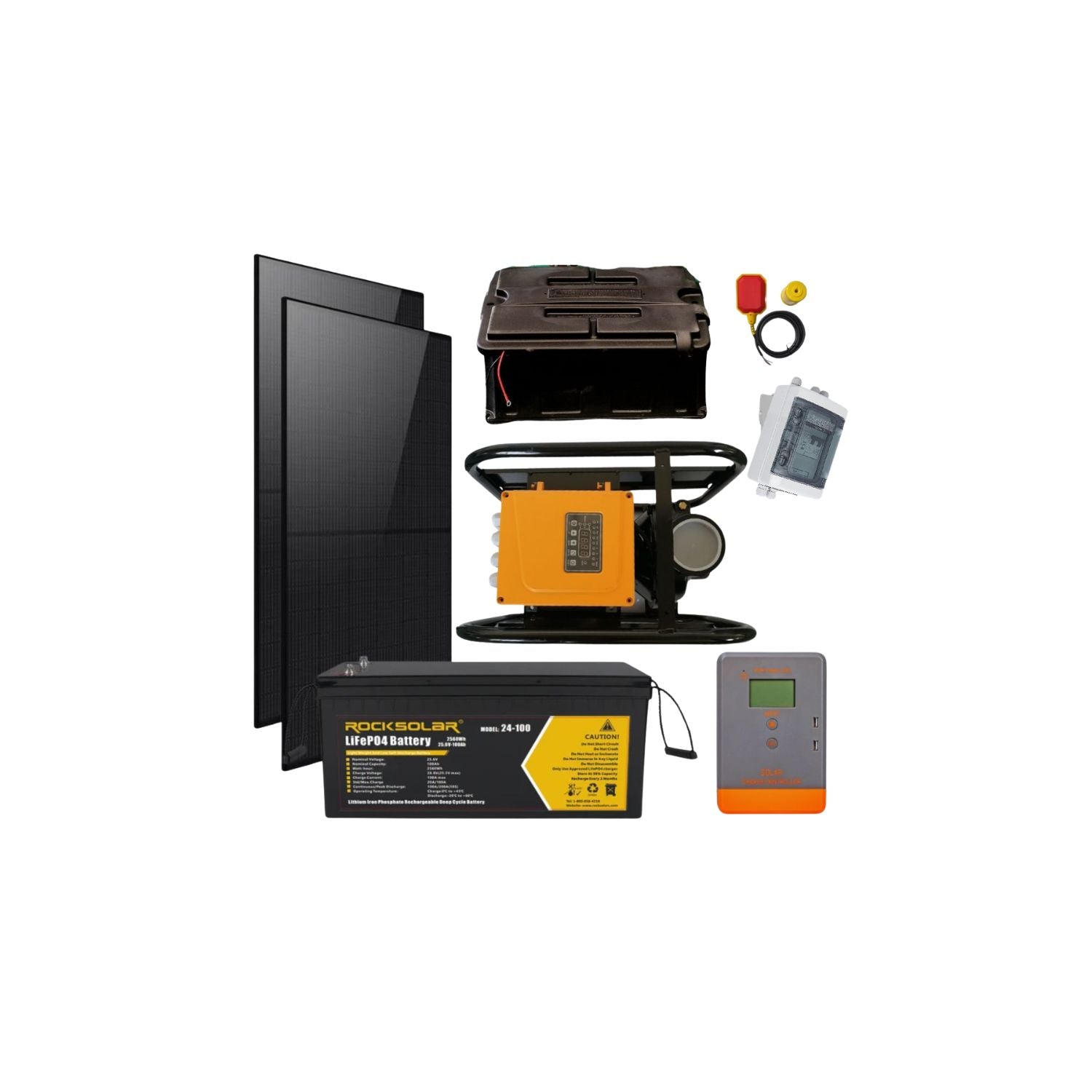 Solar DC Water Transfer Pump System + Battery Kits