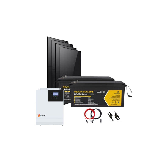 ROCKSOLAR 3000W 24V Off-Grid Solar System Generator connection ready
