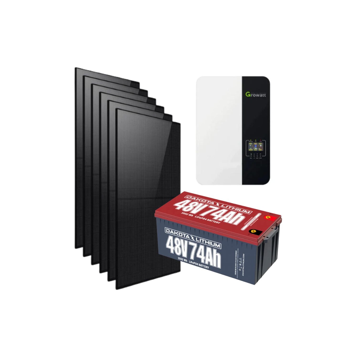 Rocksolar 3.5kW Off-Grid Solar Power System with 48V Battery Storage & 6×440W Panels