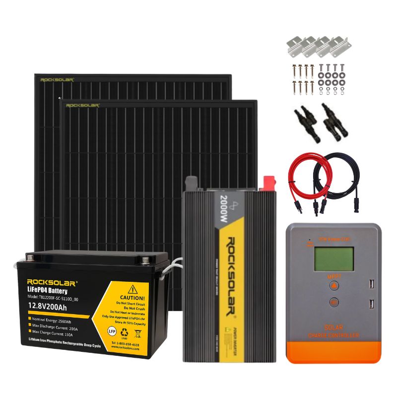 ROCKSOLAR 2000W 12V Off-Grid Solar System