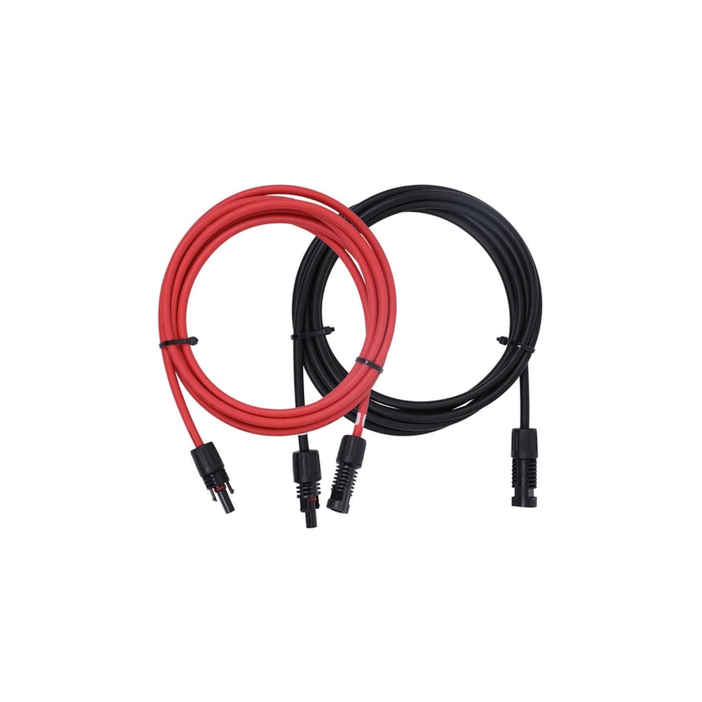 ROCKSOLAR Solar Panel Extension Cables/PV Cable With MC4 Connectors One Pair Red+Black