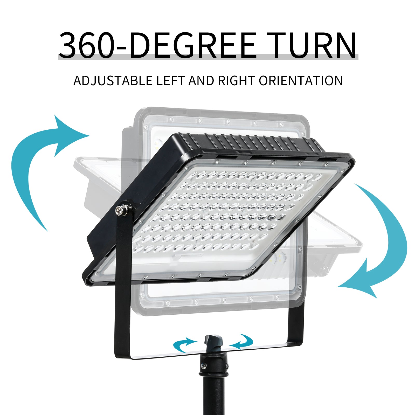 ROCKSOLAR 15W Portable Adjustable LED Floodlight with Telescopic Stand