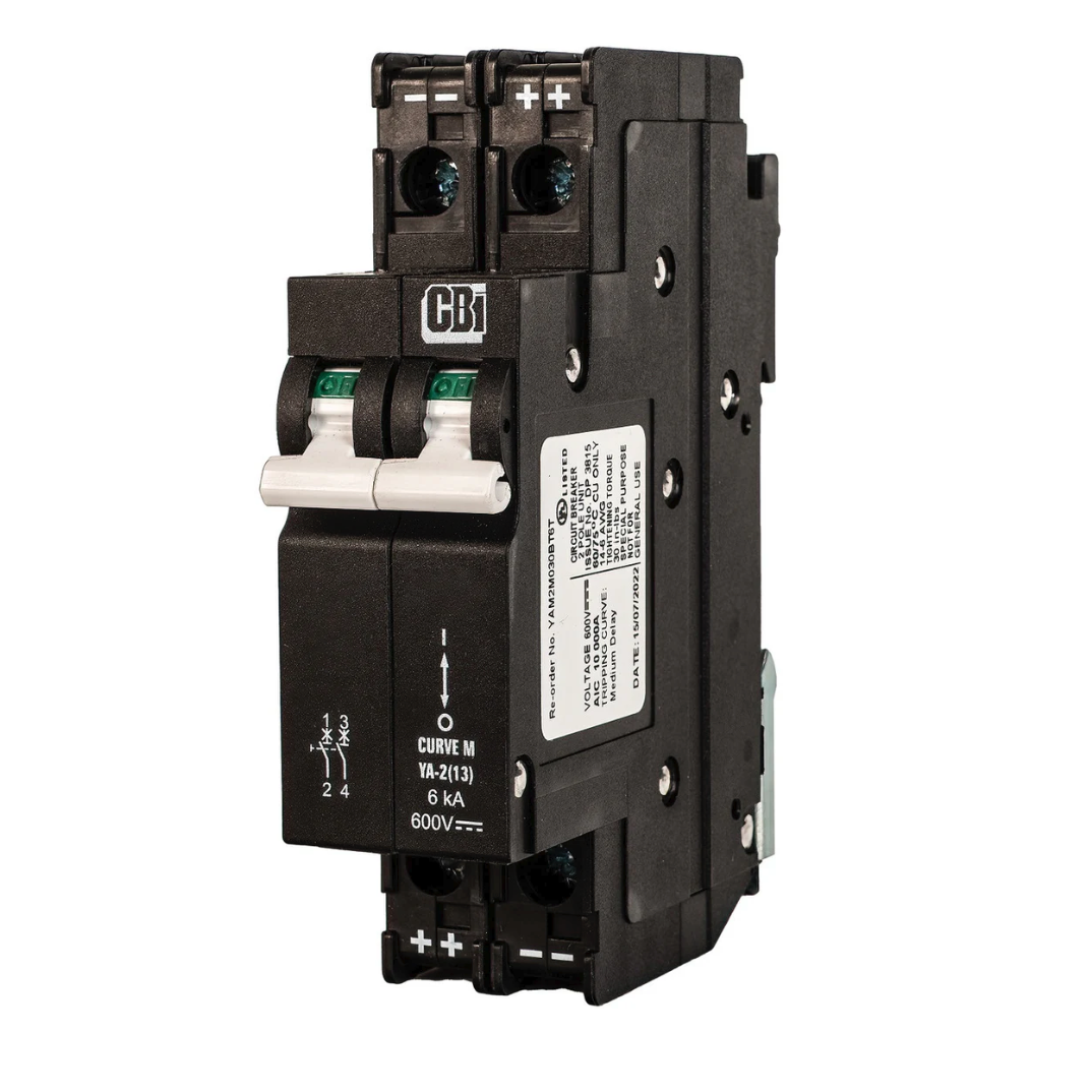Disjoncteur Midnite Solar MNEPV 600V 2P sur rail DIN, divers ampérages