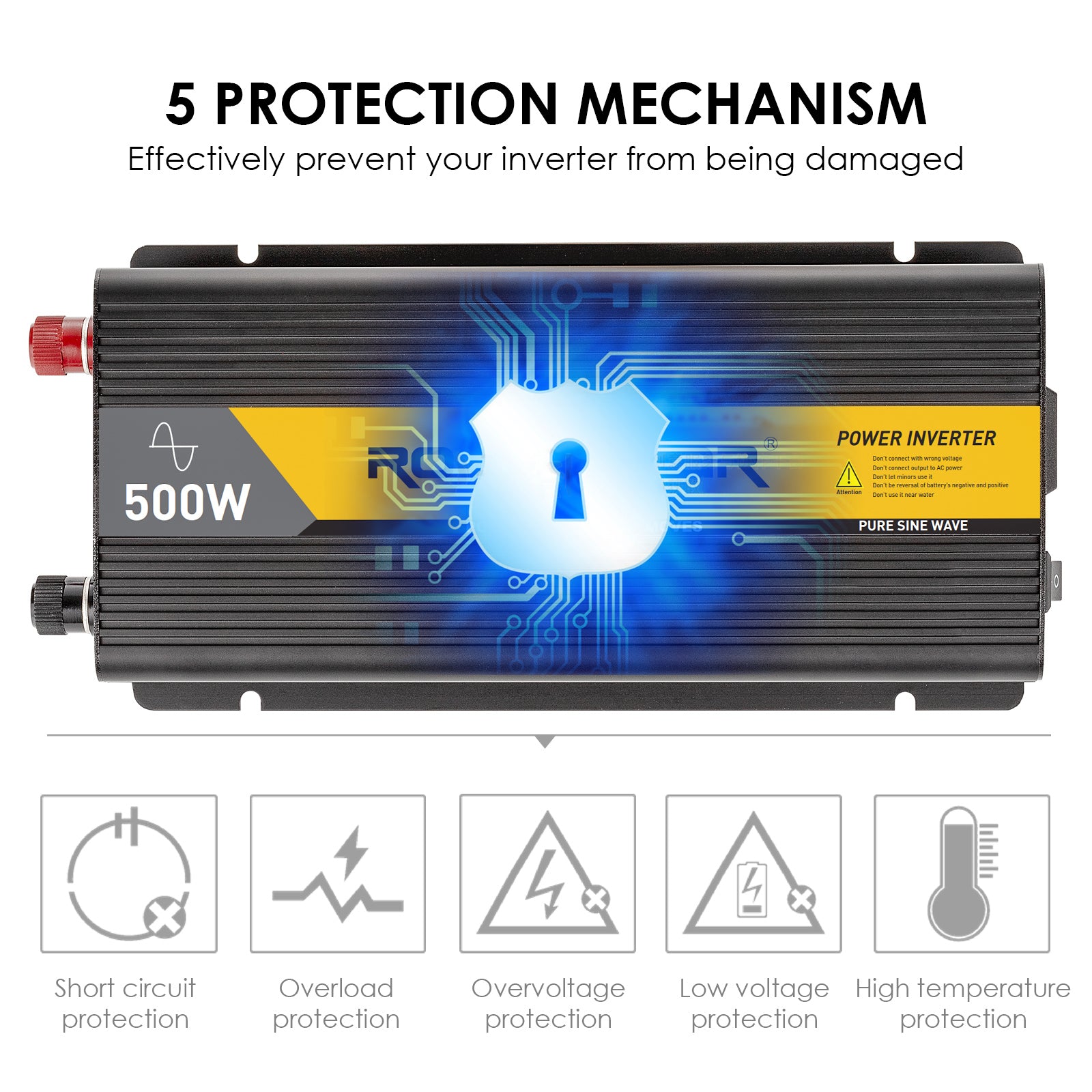protection feature in 12v inverter