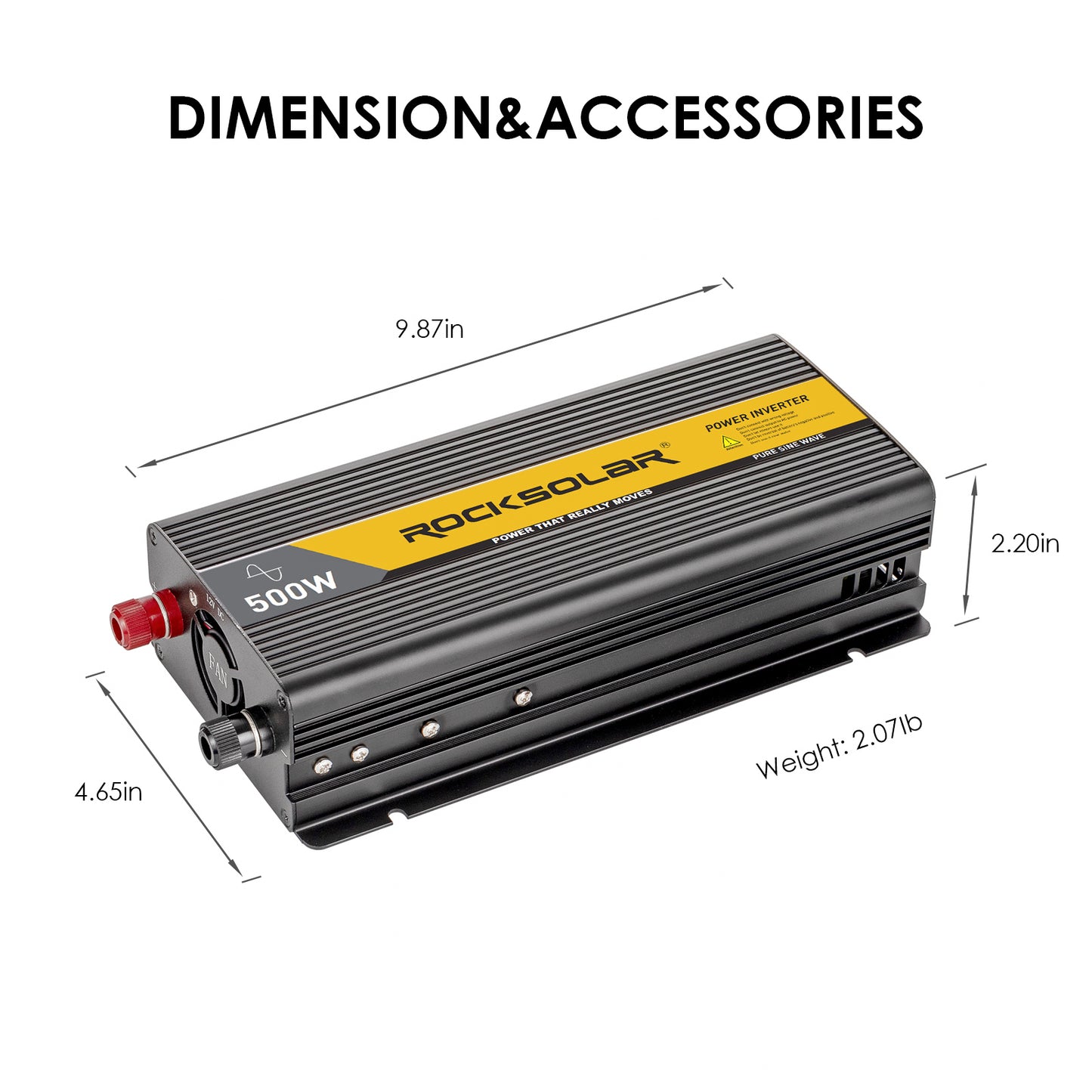 dimension power inverter for home 