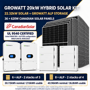 20kW Growatt hybrid solar kit with UL 9540 badge scoped to listed 10kW SPH + ALP ESS configurations; complete 20kW parallel-system certification requires confirmation for the approved design