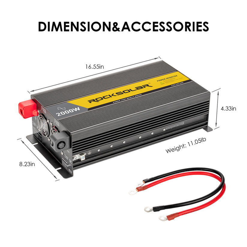 2000w power inverter dimension 