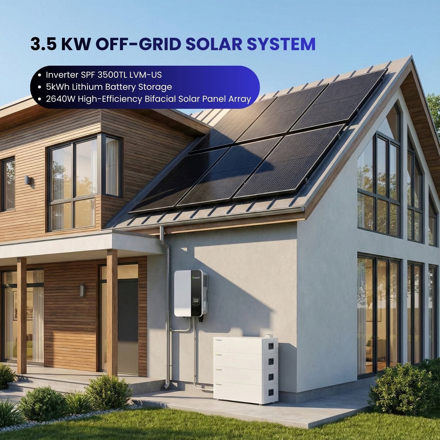 3.5kw home solar system package 
