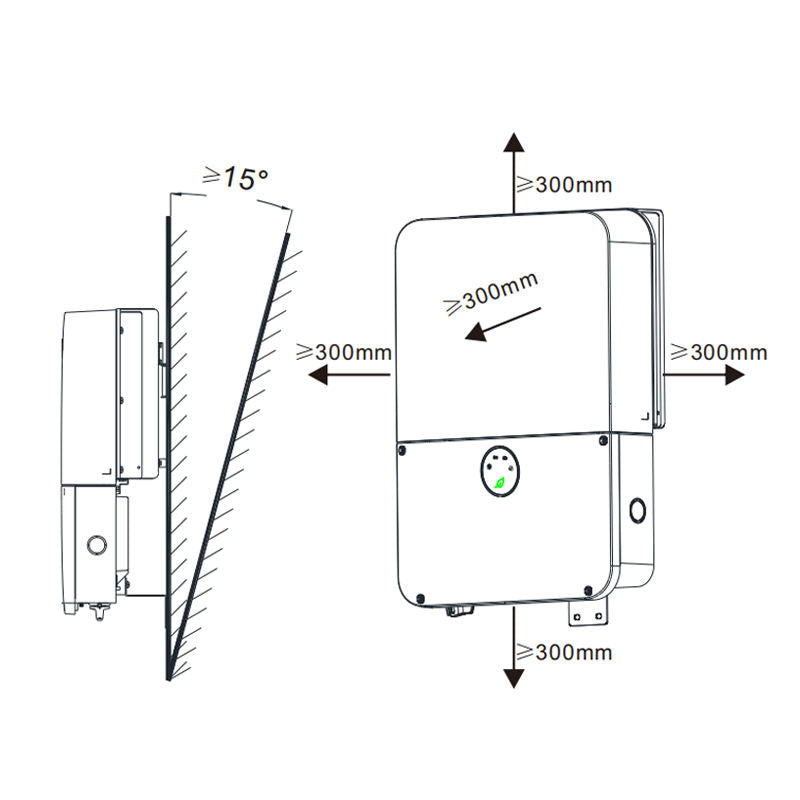 dimension of growatt inverter 7.6kw