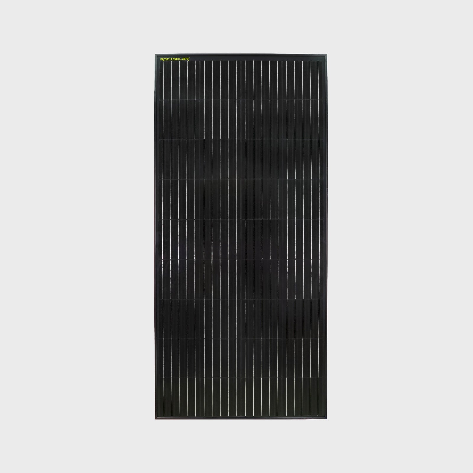 Load video: ROCKSOLAR Black Diamond 200W 12V Rigid Monocrystalline Solar Panel