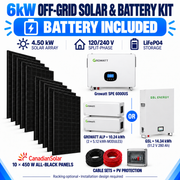 Growatt 6kW Off-Grid Solar & Battery Kit – 4.5kW Panels