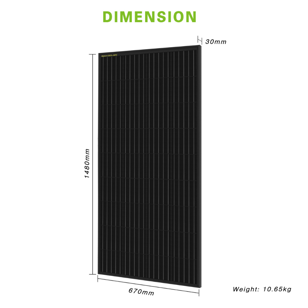 ROCKSOLAR 800W 12V/24V Rigid Solar Panel Kit with 60 MPPT Charge Controller