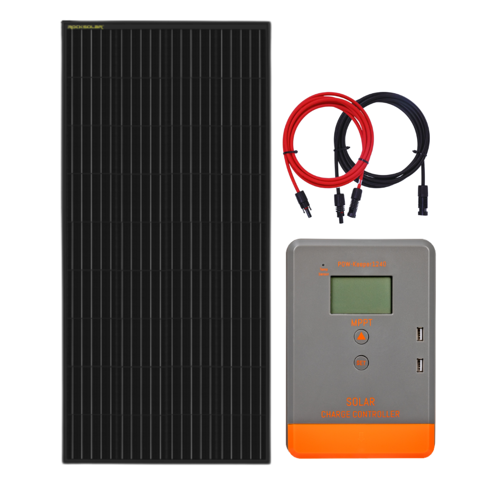 200w 12v solar panel basic kit + MPPT charge controller
