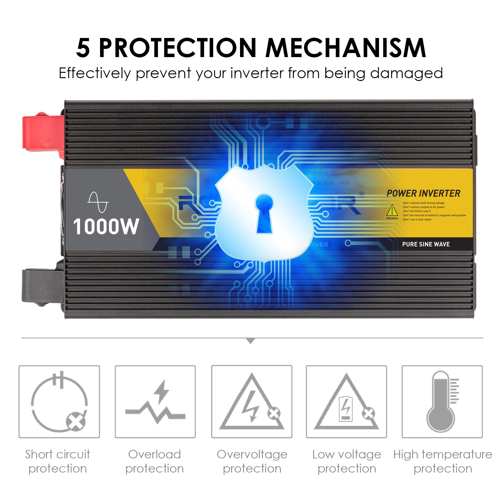 12v power inverter ultra protection mechanism 