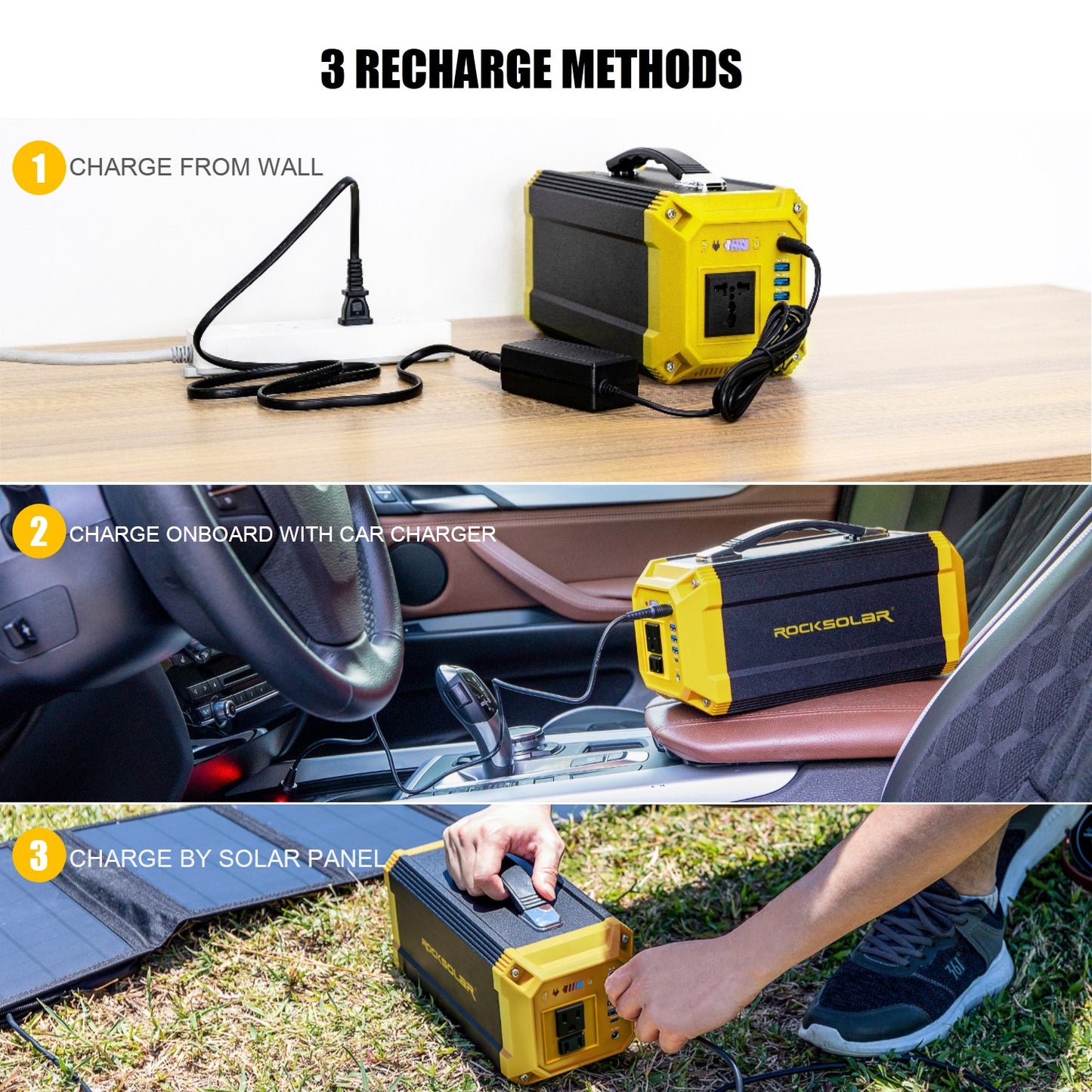 multi purpose portable power station from rocksolar 